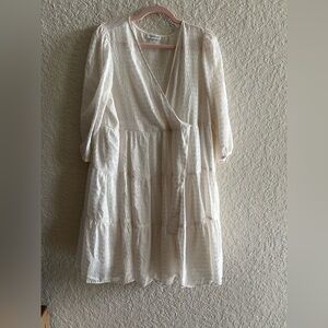 Calvin Klein Cream and Gold Dress